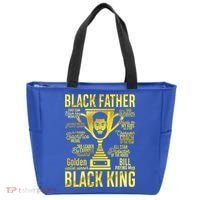 Black Father King Father's Day Juneteenth Black Dad Papa Gift Tote Bag thumb 0