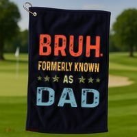 Bruh Formerly Known As Dad Golf Towel thumb 1