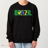 Brazil Flag Lettering Bold Graphic Apparel Women's Sweatshirt thumb 0