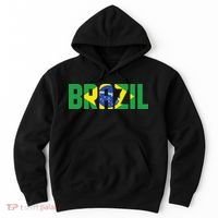Brazil Flag Lettering Bold Graphic Apparel Hoodie thumb 0