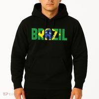 Brazil Flag Lettering Bold Graphic Apparel Hoodie thumb 2