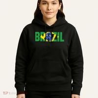 Brazil Flag Lettering Bold Graphic Apparel Hoodie thumb 5