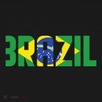 Brazil Flag Lettering Bold Graphic Apparel Long Sleeve Shirt thumb 2