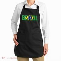 Brazil Flag Lettering Bold Graphic Apparel Apron thumb 2