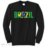 Brazil Flag Lettering Bold Graphic Apparel Sweatshirt thumb 0
