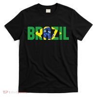 Brazil Flag Lettering Bold Graphic Apparel T-Shirt thumb 0