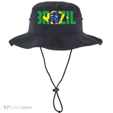 Brazil Flag Lettering Bold Graphic Apparel Bucket Hat