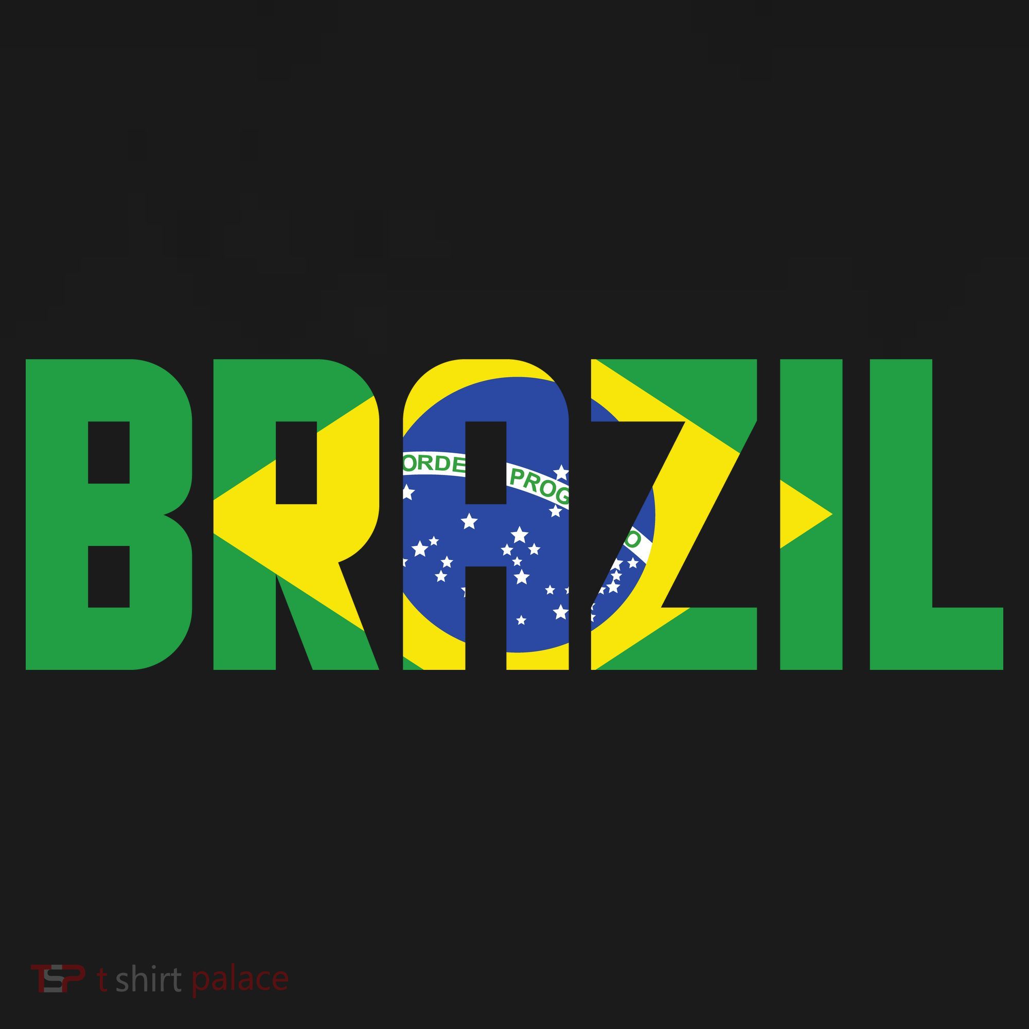 Brazil Flag Lettering Bold Graphic Apparel Bucket Hat