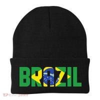 Brazil Flag Lettering Bold Graphic Apparel Beanie thumb 0