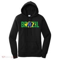 Brazil Flag Lettering Bold Graphic Apparel Women's Hoodie thumb 0