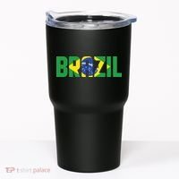 Brazil Flag Lettering Bold Graphic Apparel Tumbler thumb 0