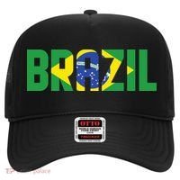 Brazil Flag Lettering Bold Graphic Apparel Hat thumb 0