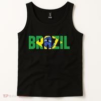 Brazil Flag Lettering Bold Graphic Apparel Tank Top thumb 2
