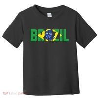 Brazil Flag Lettering Bold Graphic Apparel Toddler T-Shirt thumb 0