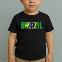 Brazil Flag Lettering Bold Graphic Apparel Toddler T-Shirt thumb 2