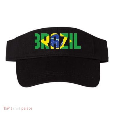 Brazil Flag Lettering Bold Graphic Apparel Visor