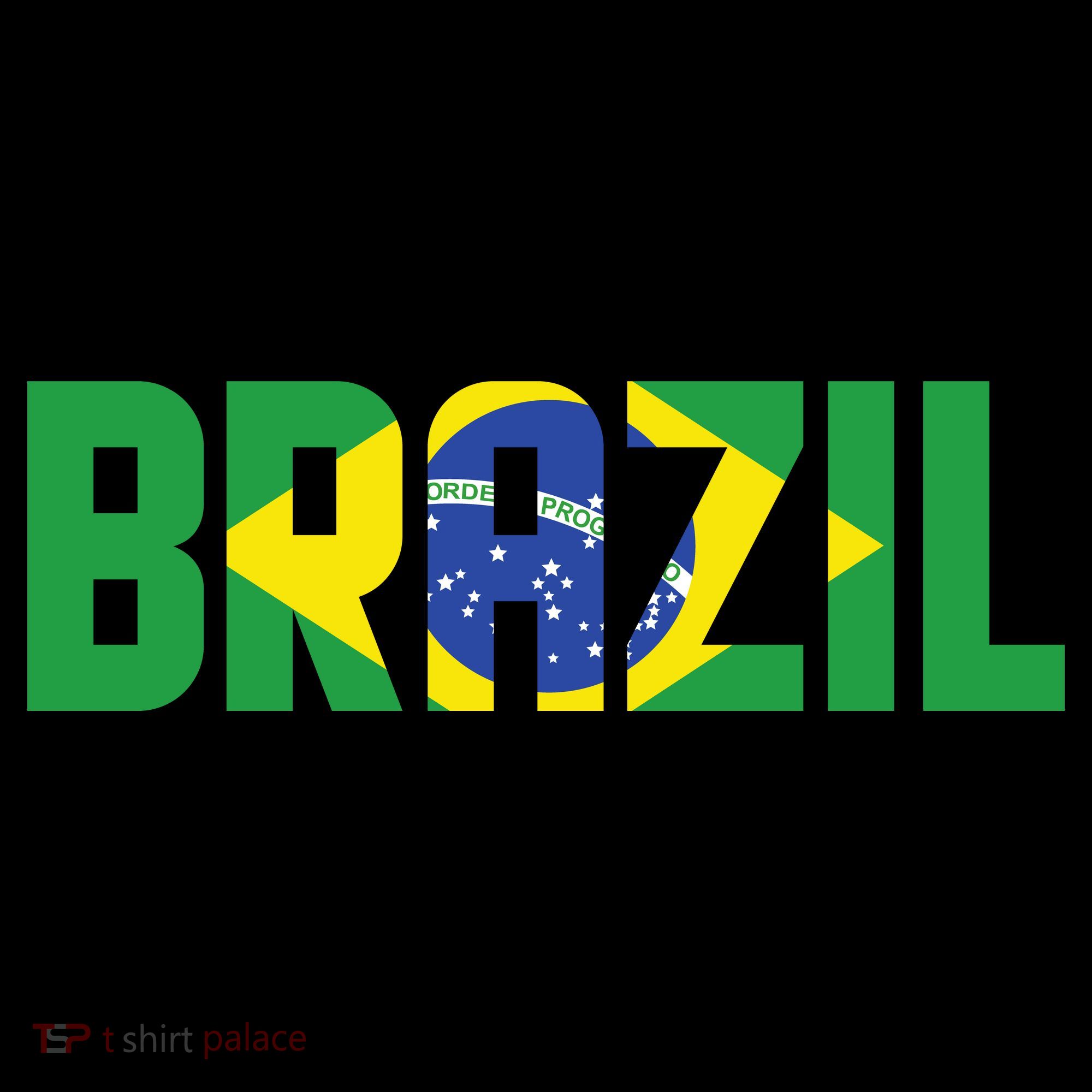 Brazil Flag Lettering Bold Graphic Apparel Visor