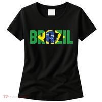 Brazil Flag Lettering Bold Graphic Apparel Women's T-Shirt thumb 0
