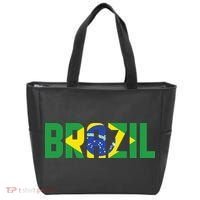 Brazil Flag Lettering Bold Graphic Apparel Tote Bag thumb 0