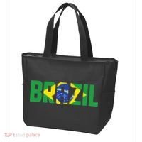 Brazil Flag Lettering Bold Graphic Apparel Tote Bag thumb 3