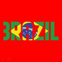 Brazil Flag Lettering Bold Graphic Apparel Santa Hat thumb 1