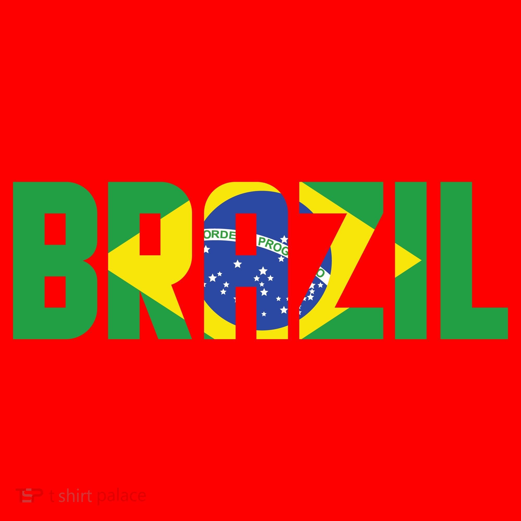 Brazil Flag Lettering Bold Graphic Apparel Santa Hat