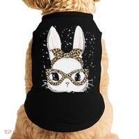 Bunny Face Leopard Glasses Headband Happy Easter Day Women's Doggie Tank thumb 0