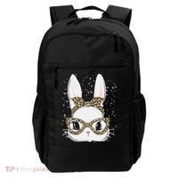 Bunny Face Leopard Glasses Headband Happy Easter Day Women's Backpack thumb 0