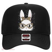 Bunny Face Leopard Glasses Headband Happy Easter Day Women's Hat thumb 0