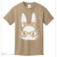 Bunny Face Leopard Glasses Headband Happy Easter Day Women's Kids T-Shirt thumb 0