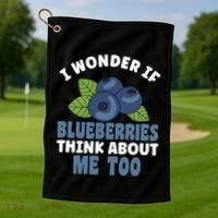 Blueberries Fruit Lover Blueberry Themed Party Gift Golf Towel thumb 1