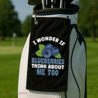 Blueberries Fruit Lover Blueberry Themed Party Gift Golf Towel thumb 2