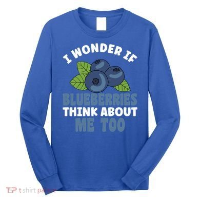 Blueberries Fruit Lover Blueberry Themed Party Gift Long Sleeve Shirt