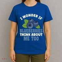 Blueberries Fruit Lover Blueberry Themed Party Gift T-Shirt thumb 4