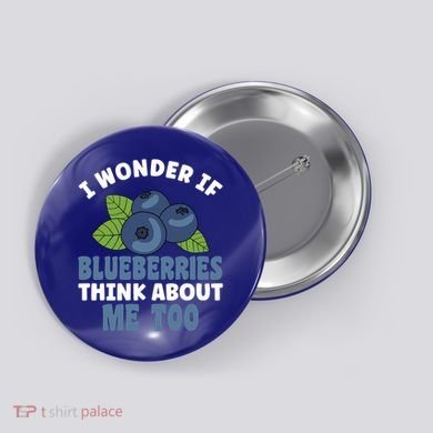 Blueberries Fruit Lover Blueberry Themed Party Gift Button