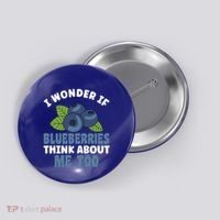 Blueberries Fruit Lover Blueberry Themed Party Gift Button thumb 0