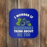 Blueberries Fruit Lover Blueberry Themed Party Gift Coaster thumb 0