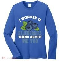 Blueberries Fruit Lover Blueberry Themed Party Gift Women's Long Sleeve Shirt thumb 0
