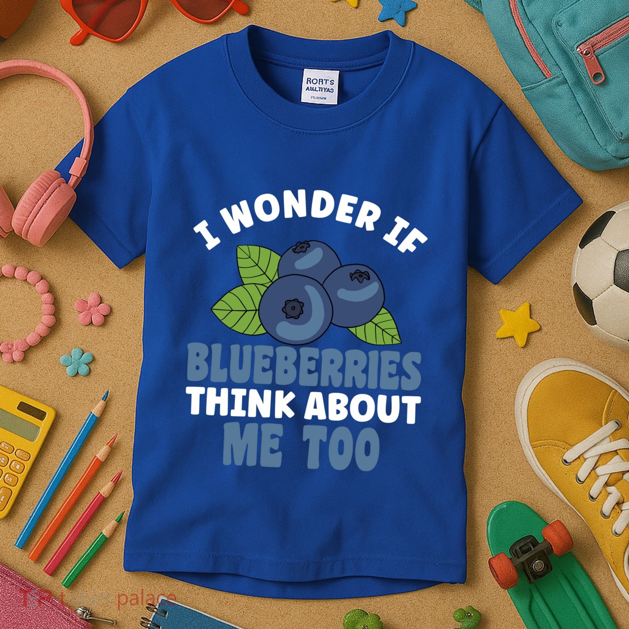 Blueberries Fruit Lover Blueberry Themed Party Gift Kids T-Shirt