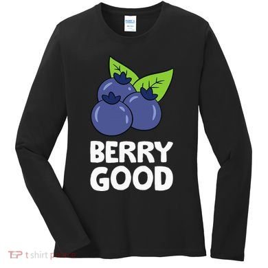 Blueberry Fruit Love Blueberries Berry Good Women's Long Sleeve Shirt