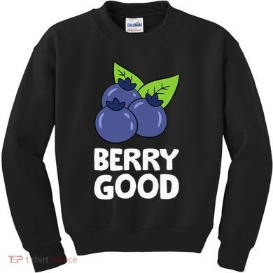 Blueberry Fruit Love Blueberries Berry Good Kids Sweatshirt