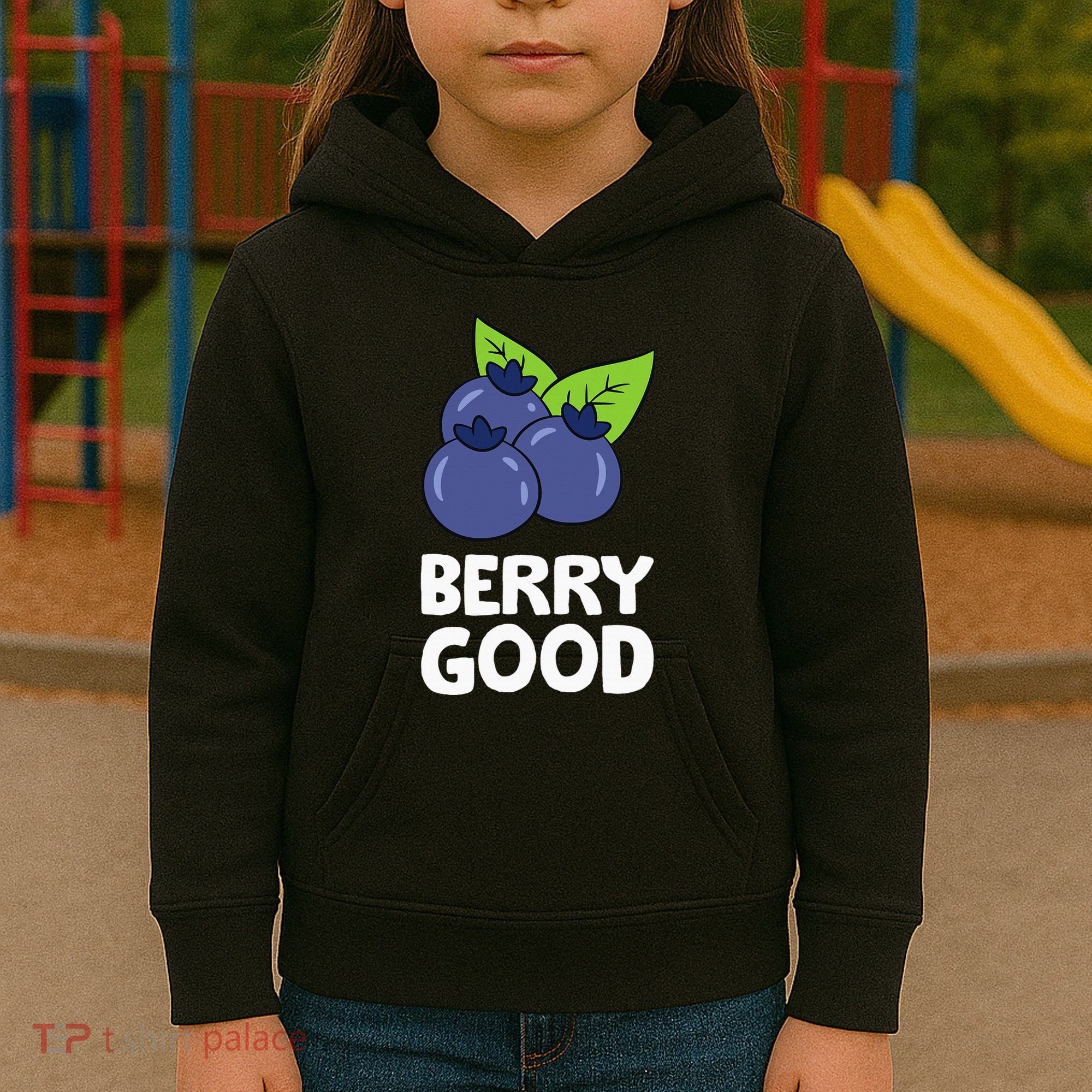 Blueberry Fruit Love Blueberries Berry Good Kids Hoodie