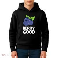 Blueberry Fruit Love Blueberries Berry Good Kids Hoodie thumb 4