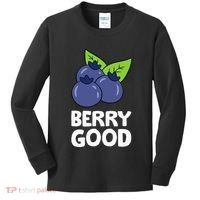 Blueberry Fruit Love Blueberries Berry Good Kids Long Sleeve Shirt thumb 0