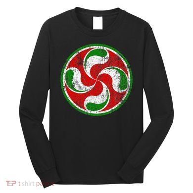 Basque Flag Lauburu Gift Pais Vasco Basque Country Long Sleeve Shirt