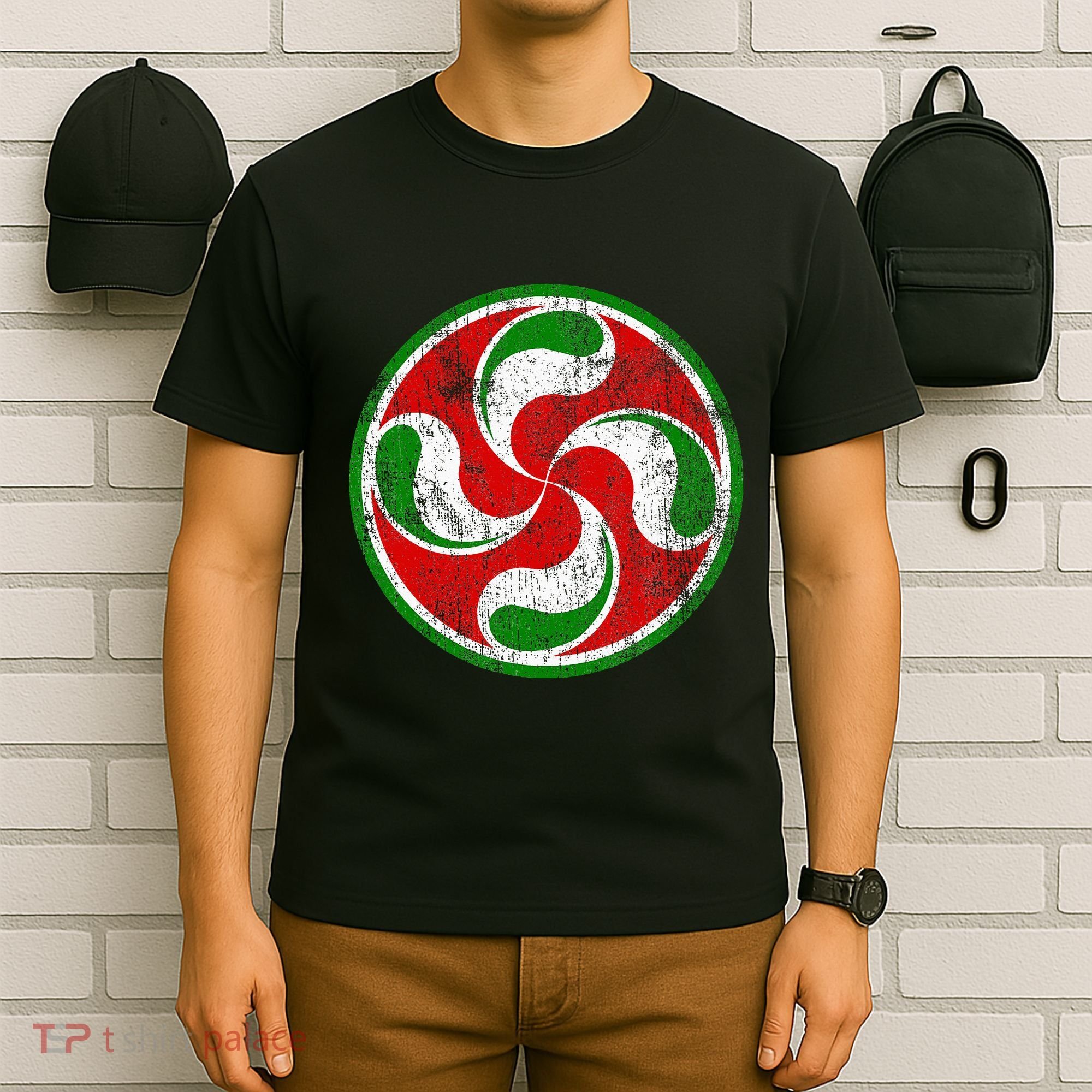 Basque Flag Lauburu Gift Pais Vasco Basque Country T-Shirt