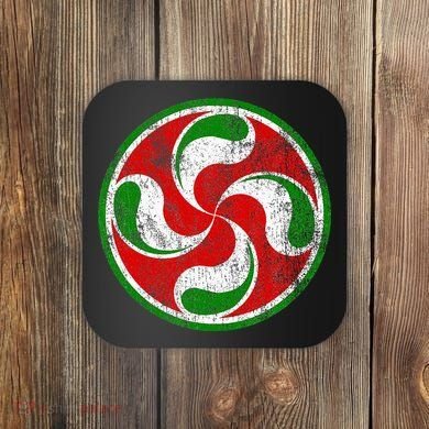 Basque Flag Lauburu Gift Pais Vasco Basque Country Coaster