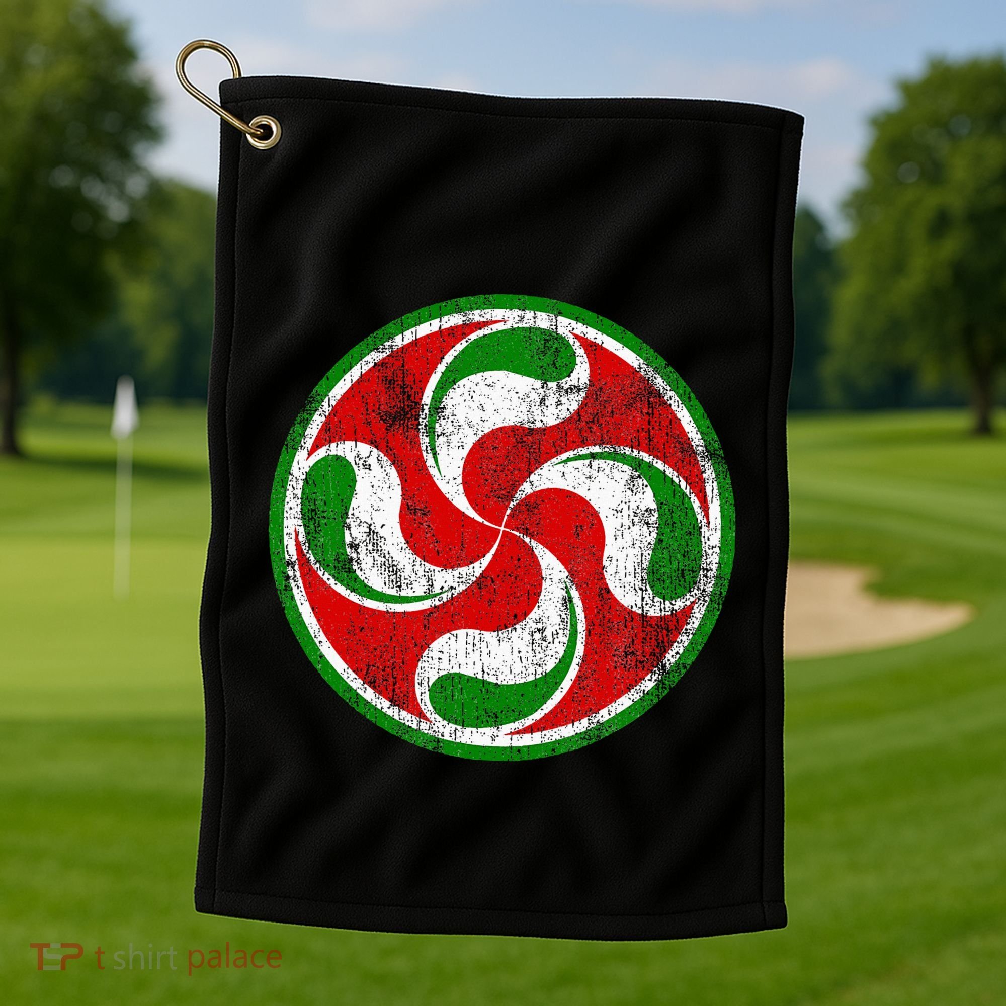 Basque Flag Lauburu Gift Pais Vasco Basque Country Golf Towel