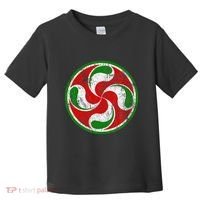 Basque Flag Lauburu Gift Pais Vasco Basque Country Toddler T-Shirt thumb 0