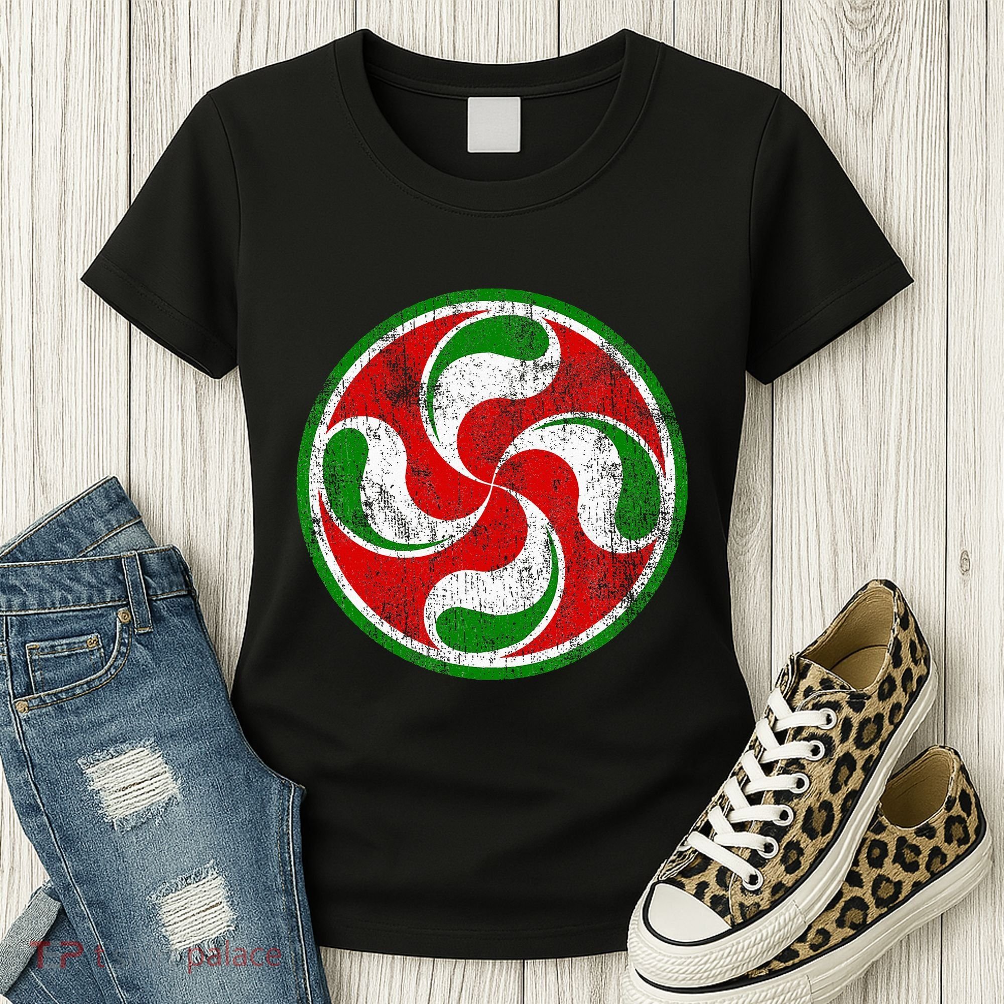 Basque Flag Lauburu Gift Pais Vasco Basque Country Women's T-Shirt